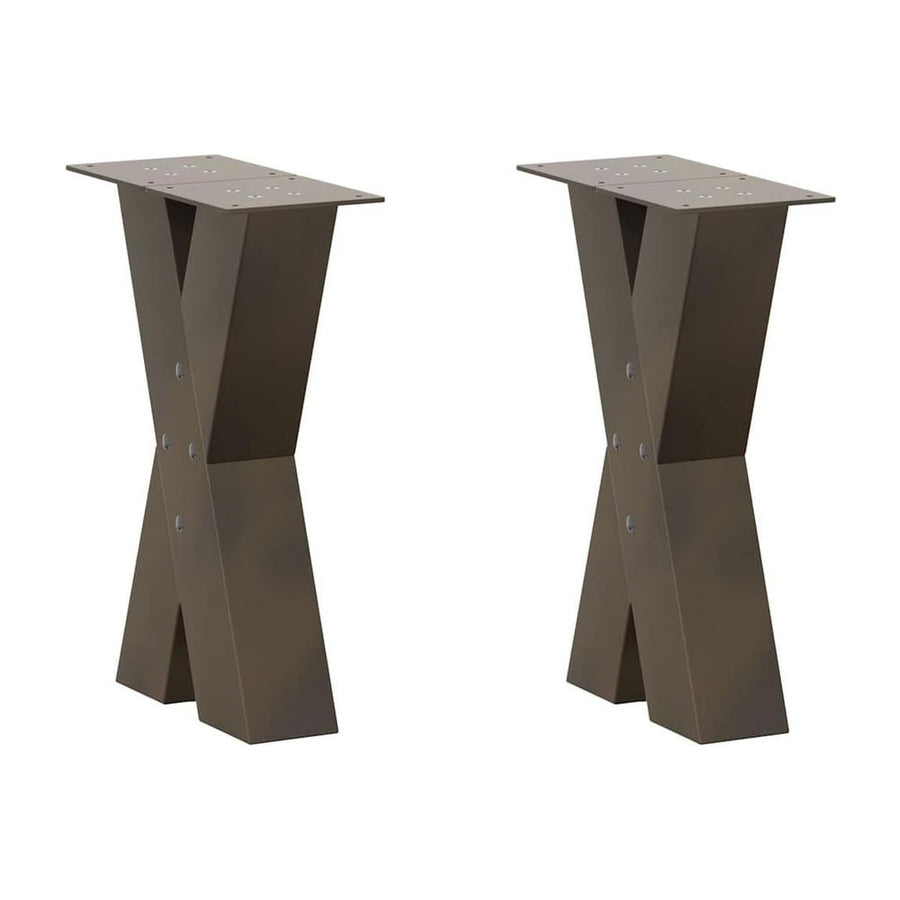 Coffee Table Legs X-Shaped 2 pcs Natural Steel