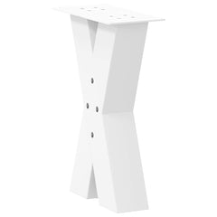 vidaXL Coffee Table Legs X-Shaped 2 pcs White 38x(42-43) cm Steel 4