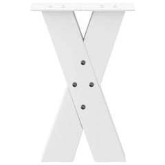 vidaXL Coffee Table Legs X-Shaped 2 pcs White 38x(42-43) cm Steel 5