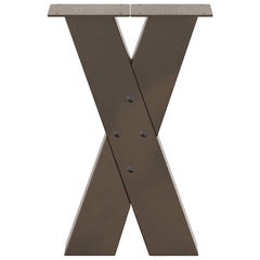 vidaXL Coffee Table Legs X-Shaped 2 pcs Natural Steel 38x(42-43) cm Steel 5