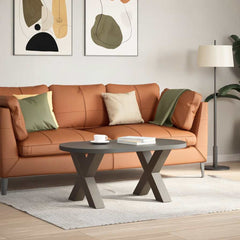 vidaXL Coffee Table Legs X-Shaped 2 pcs Natural Steel 50x(42-43) cm Steel 2