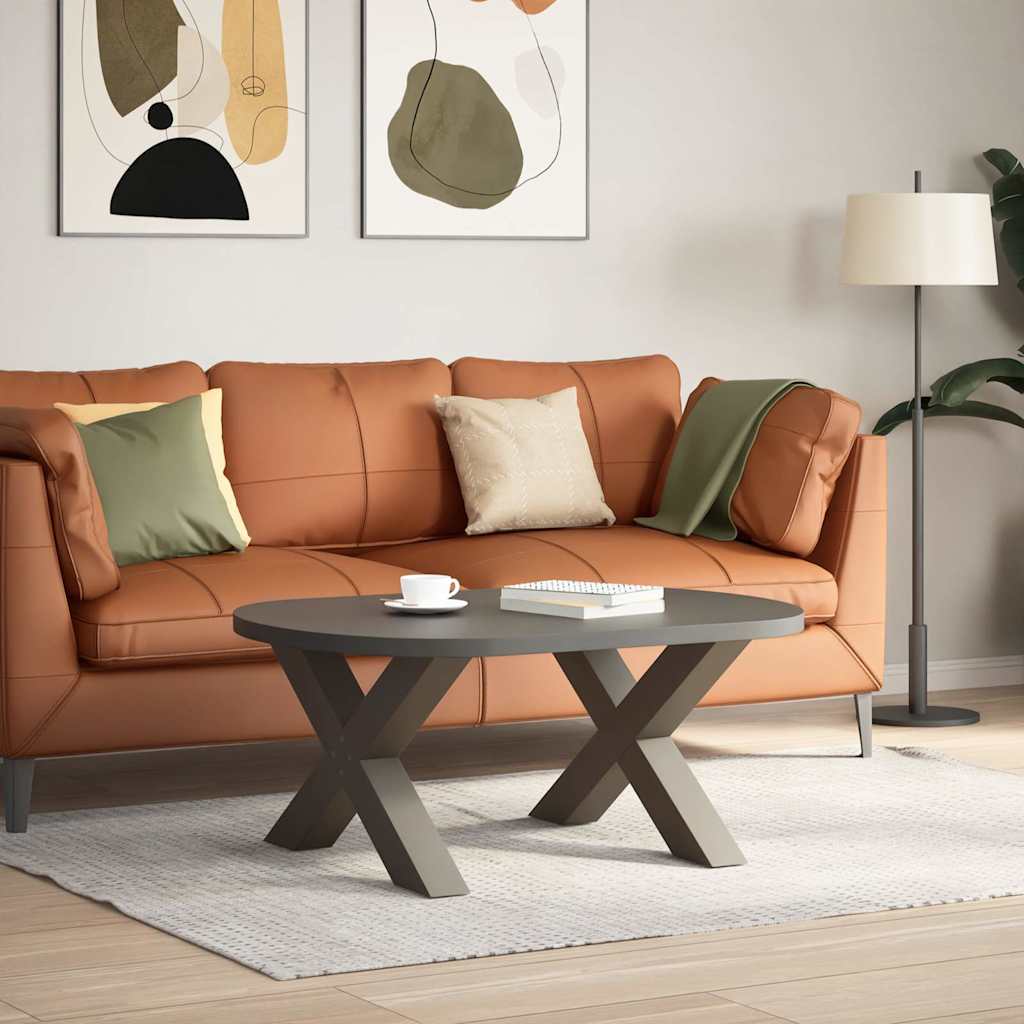 vidaXL Coffee Table Legs X-Shaped Steel 70x(30-31) 2 pcs Natural