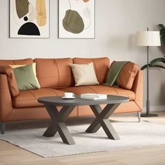vidaXL Coffee Table Legs X-Shaped Steel 70x(30-31) 2 pcs Natural