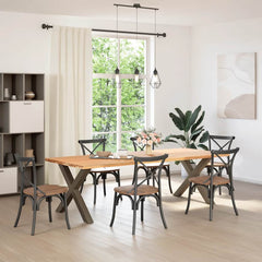 vidaXL Coffee Table Legs X-Shaped Steel 70x(30-31) 2 pcs Natural