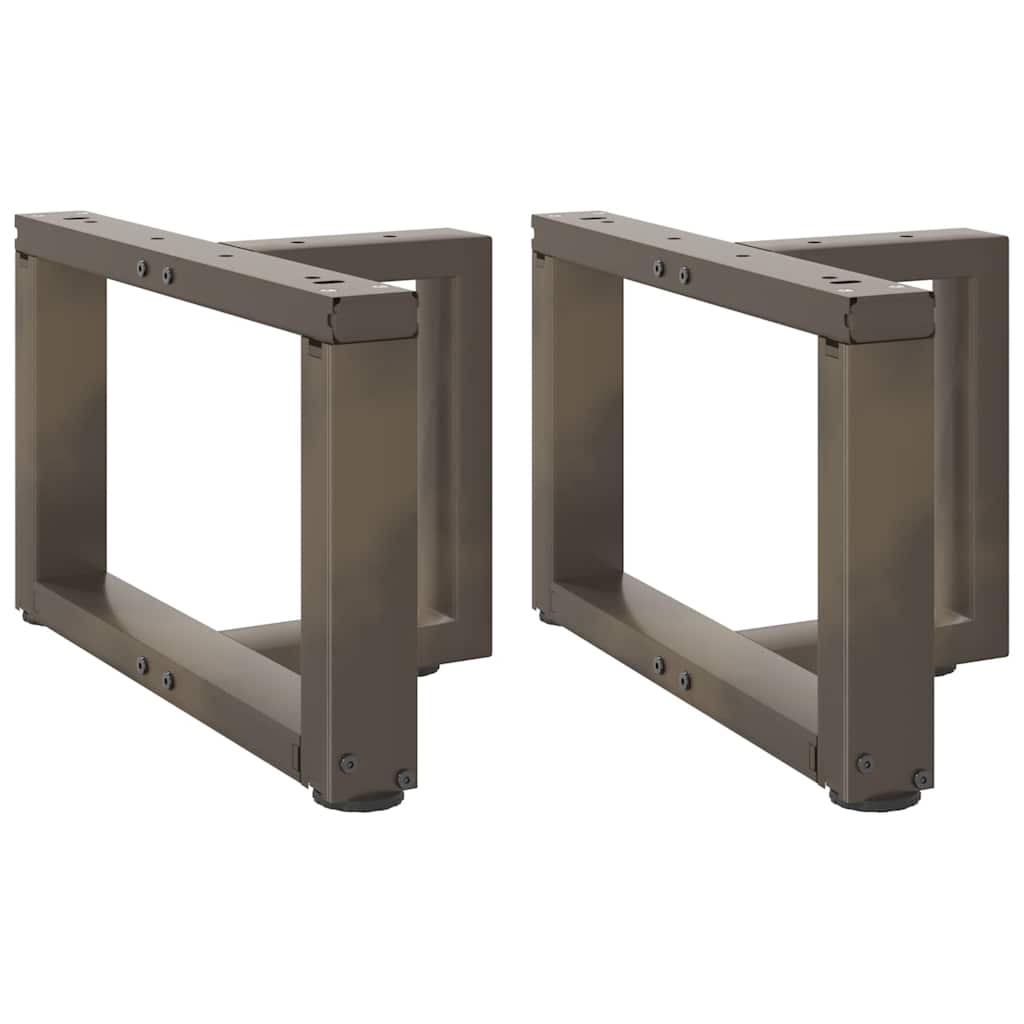 vidaXL Coffee Table Legs T-Shaped 2 pcs Black 50x25x(30-31) cm Steel 1