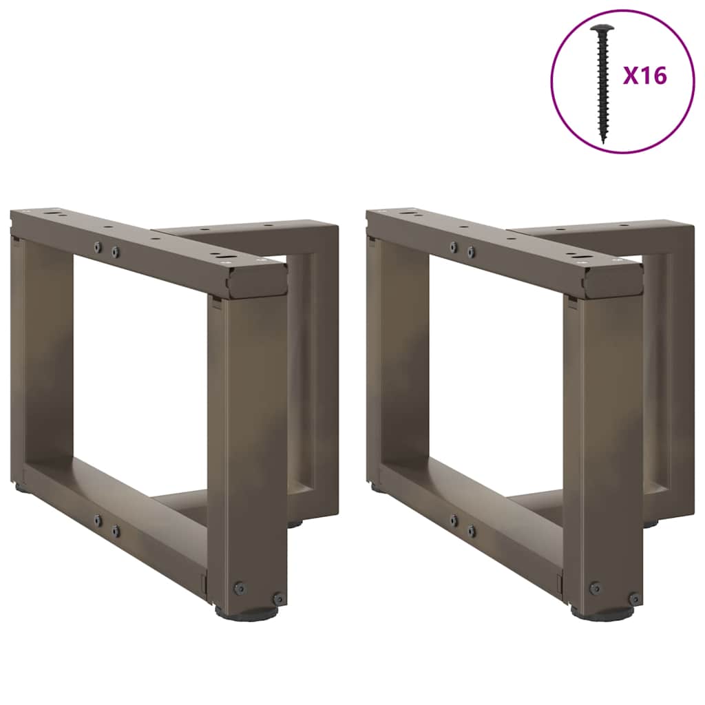 vidaXL Coffee Table Legs T-Shaped 2 pcs Black 50x25x(30-31) cm Steel 3