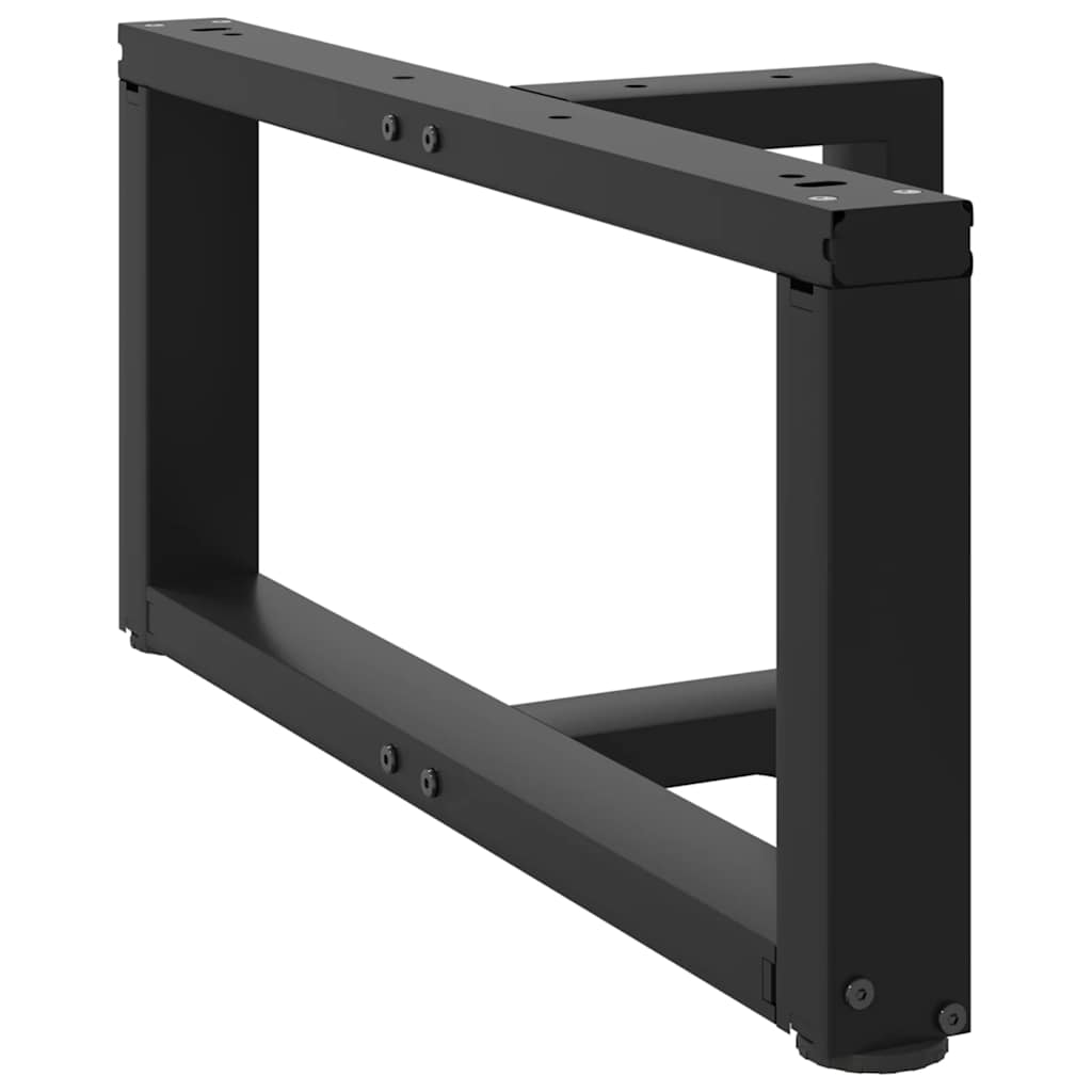 vidaXL Coffee Table Legs T-Shaped 2 pcs Black 60x25x(30-31) cm Steel 4