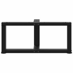 vidaXL Coffee Table Legs T-Shaped 2 pcs Black 60x25x(30-31) cm Steel 6