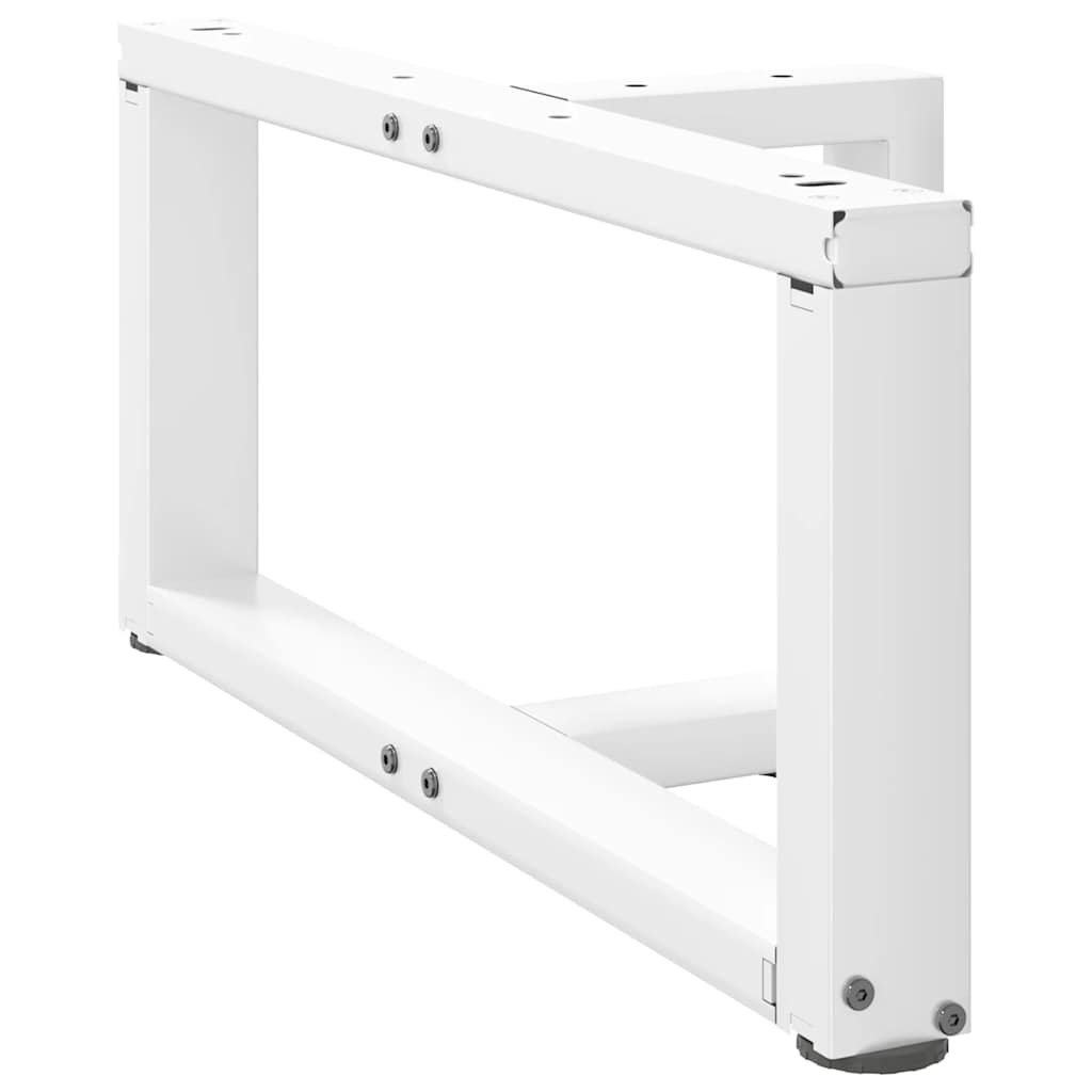 vidaXL Coffee Table Legs T-Shaped 2 pcs White 60x25x(30-31) cm Steel 4