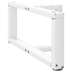 vidaXL Coffee Table Legs T-Shaped 2 pcs White 60x25x(30-31) cm Steel 4