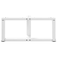 vidaXL Coffee Table Legs T-Shaped 2 pcs White 60x25x(30-31) cm Steel 6