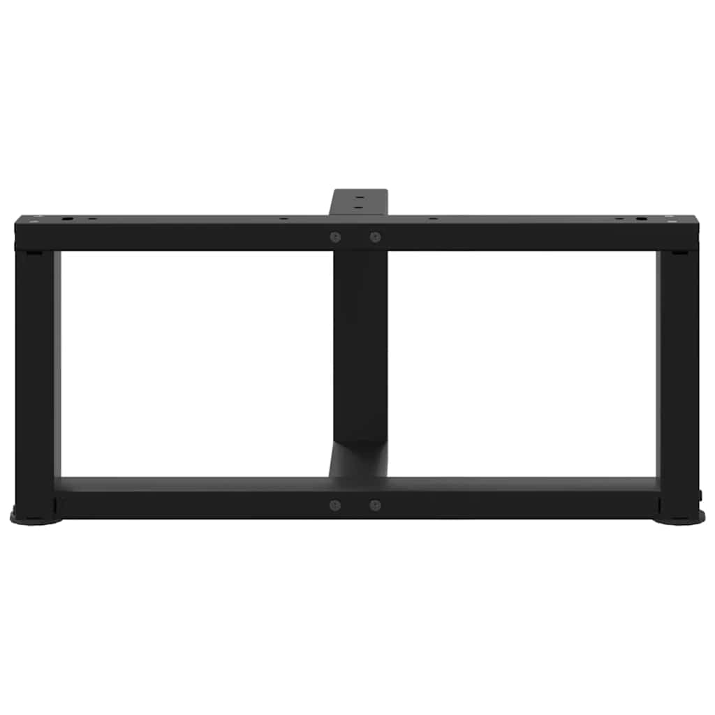 vidaXL Coffee Table Legs T-Shaped 2 pcs Black 70x25x(30-31) cm Steel 6