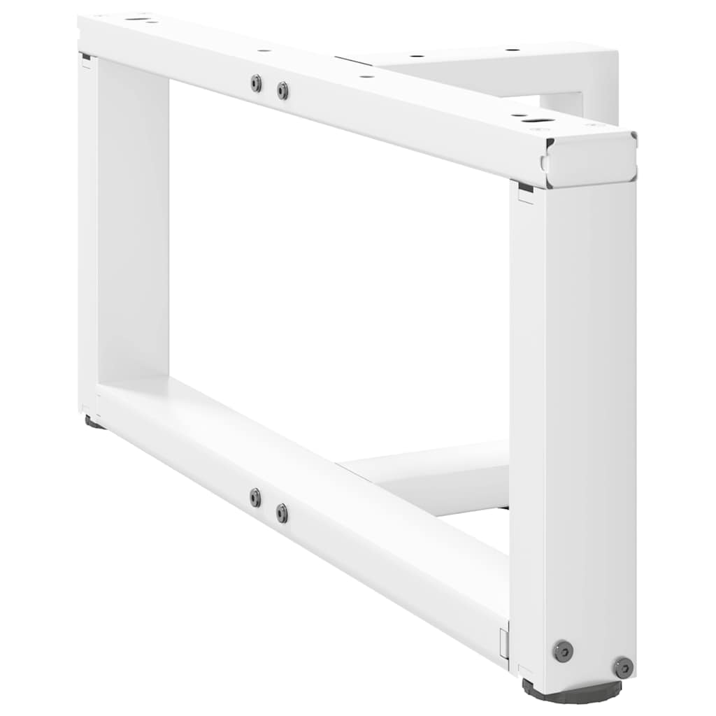vidaXL Coffee Table Legs T-Shaped 2 pcs White 70x25x(30-31) cm Steel 4