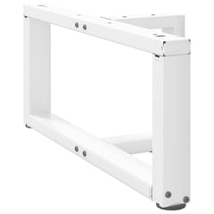 vidaXL Coffee Table Legs T-Shaped 2 pcs White 70x25x(30-31) cm Steel 4
