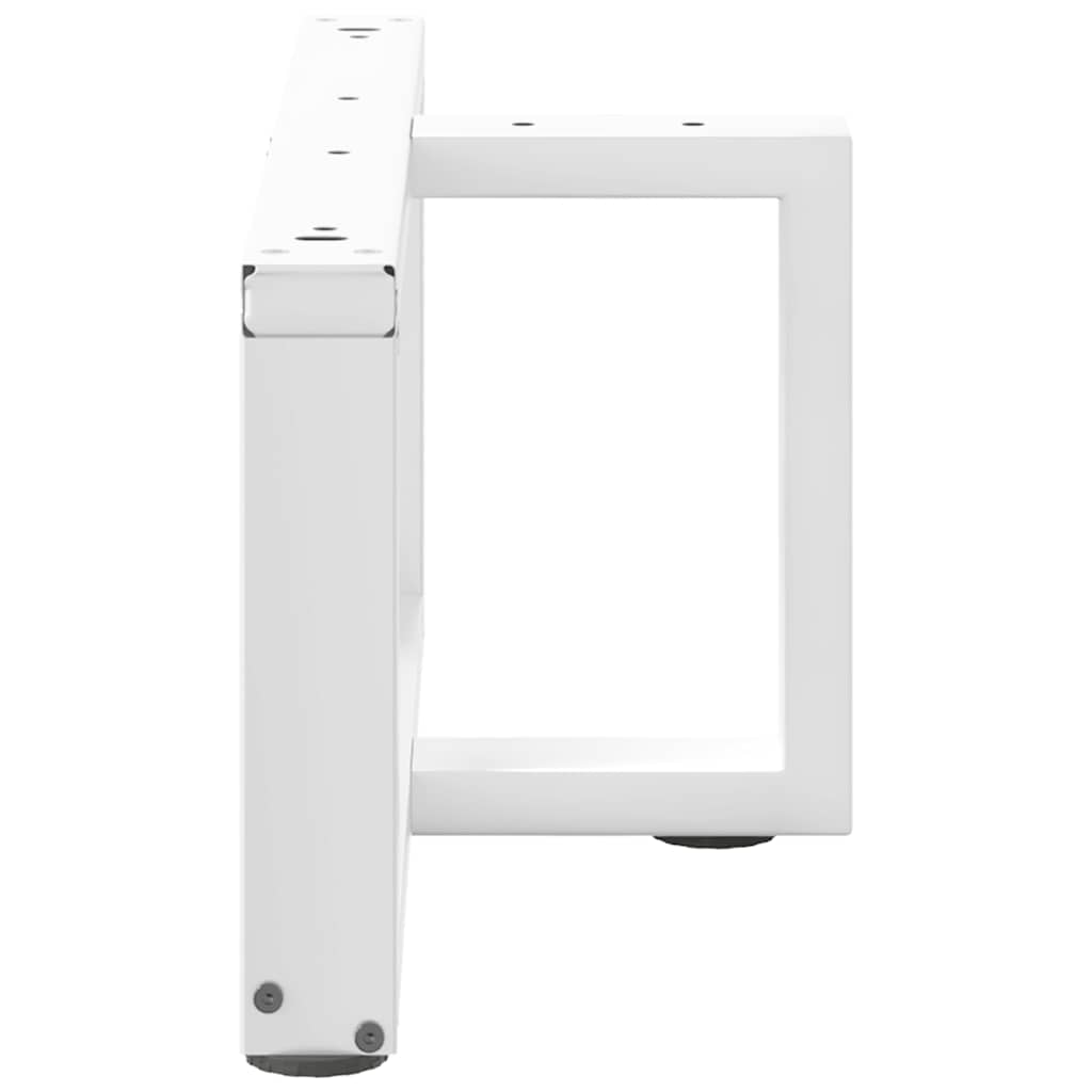 vidaXL Coffee Table Legs T-Shaped 2 pcs White 70x25x(30-31) cm Steel 5