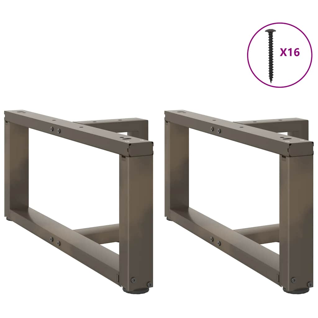 vidaXL Coffee Table Legs T-Shaped 2 pcs Black 70x25x(30-31) cm Steel 3