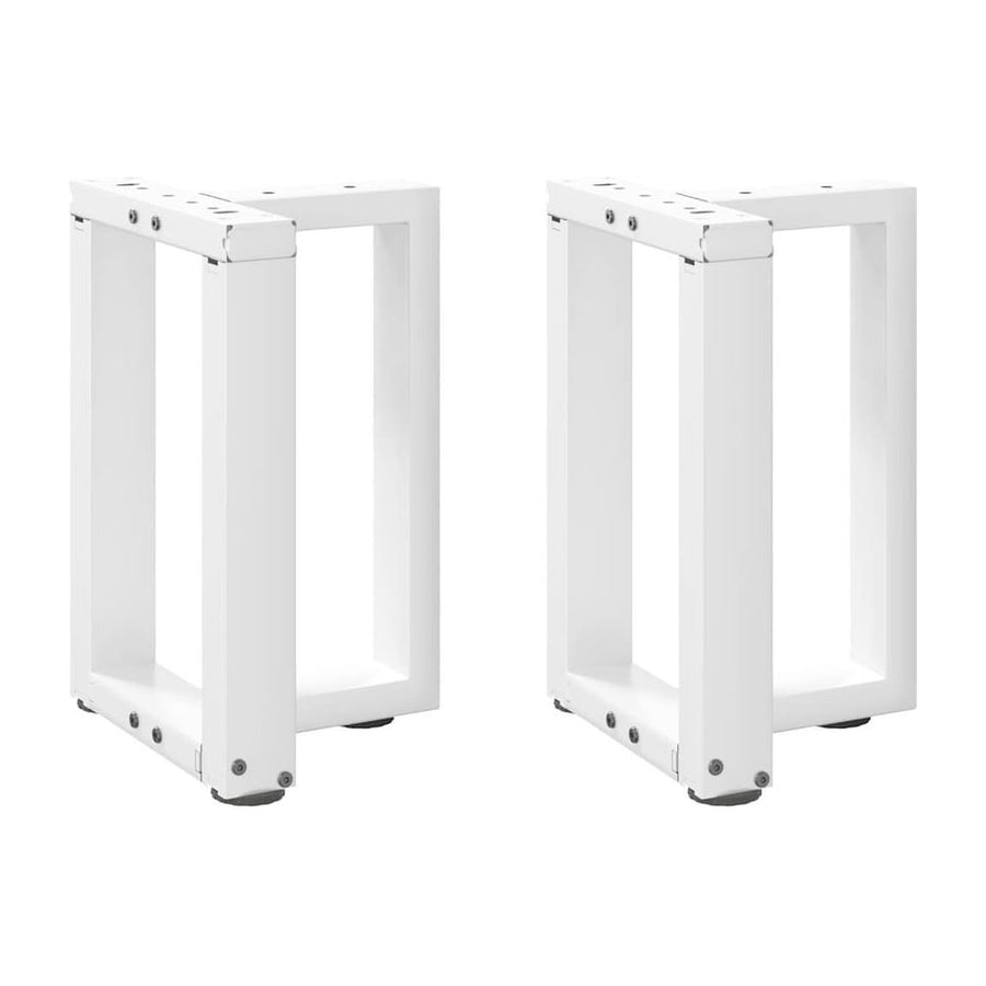 Coffee Table Legs T-Shaped 2 pcs White Steel