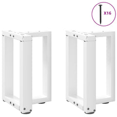 vidaXL Coffee Table Legs T-Shaped 2 pcs White 38x25x(42-43) cm Steel 3