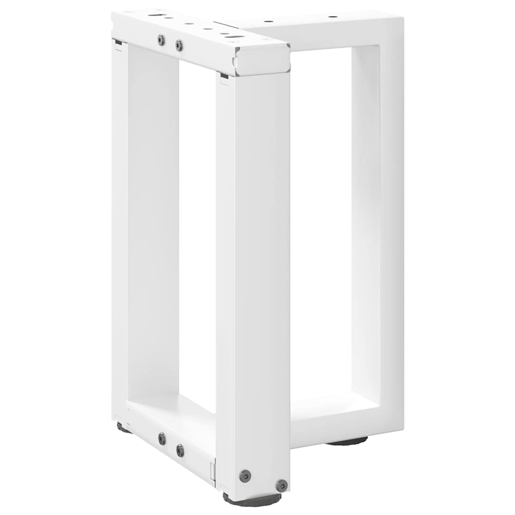 vidaXL Coffee Table Legs T-Shaped 2 pcs White 38x25x(42-43) cm Steel 4