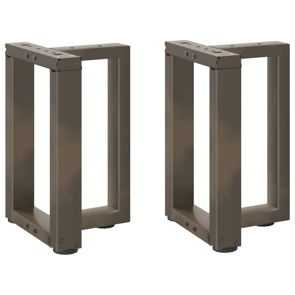 vidaXL Coffee Table Legs T-Shaped 2 pcs Black 38x25x(42-43) cm Steel 1