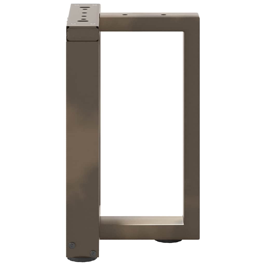 vidaXL Coffee Table Legs T-Shaped 2 pcs Black 38x25x(42-43) cm Steel 5