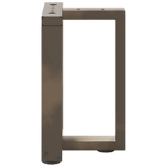 vidaXL Coffee Table Legs T-Shaped 2 pcs Black 38x25x(42-43) cm Steel 5