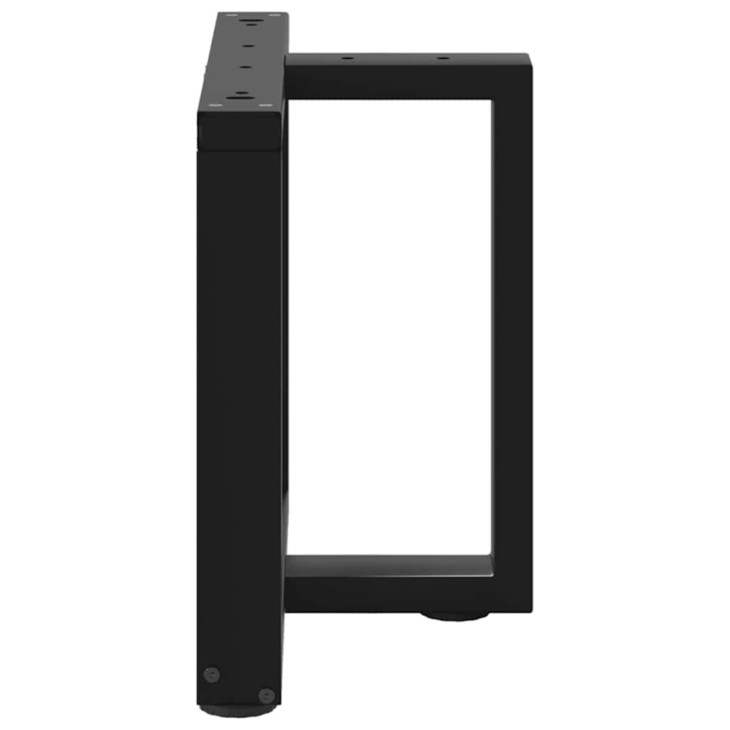 vidaXL Coffee Table Legs T-Shaped 2 pcs Black 50x25x(42-43) cm Steel 5