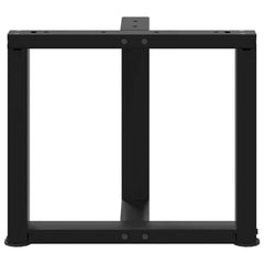 vidaXL Coffee Table Legs T-Shaped 2 pcs Black 50x25x(42-43) cm Steel 6