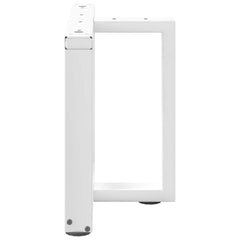 vidaXL Coffee Table Legs T-Shaped 2 pcs White 50x25x(42-43) cm Steel 5