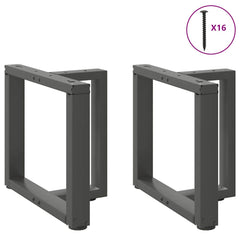 vidaXL Coffee Table Legs T-Shaped 2 pcs Anthracite 50x25x(42-43) cm Steel 3