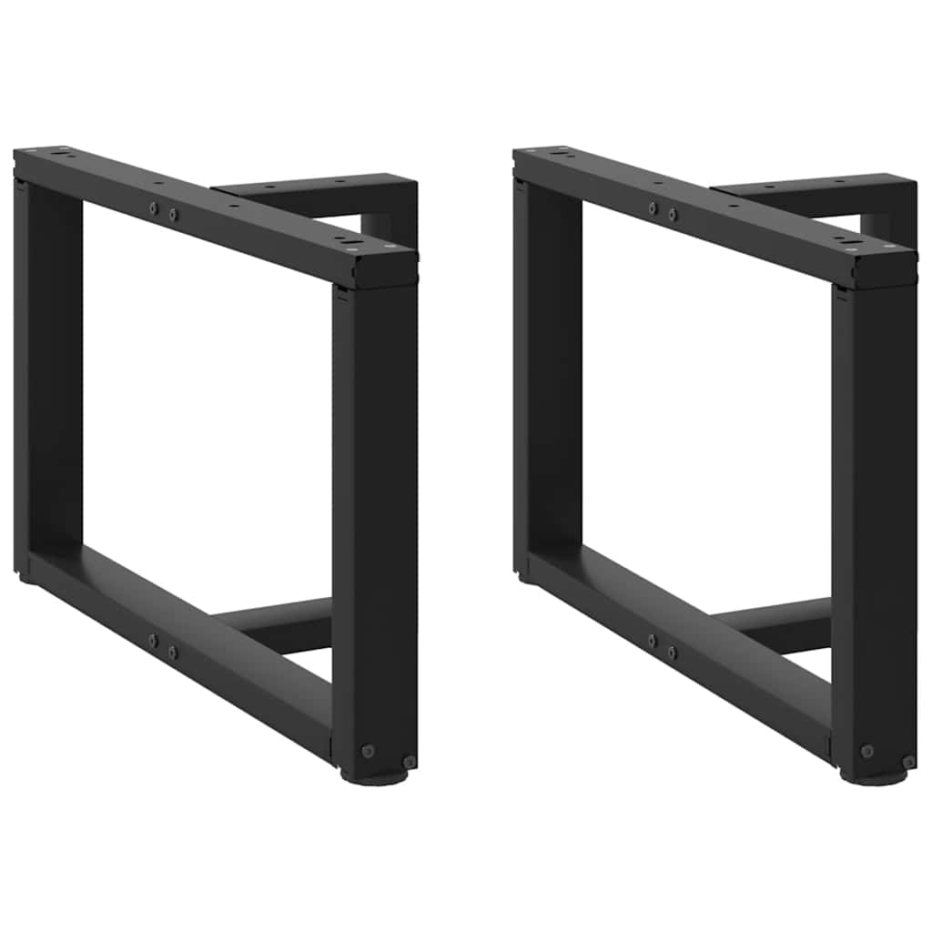 vidaXL Coffee Table Legs T-Shaped 2 pcs Black 60x25x(42-43) cm Steel 1