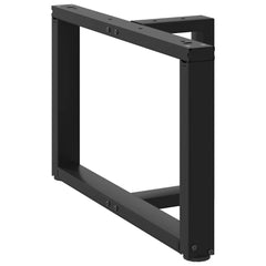 vidaXL Coffee Table Legs T-Shaped 2 pcs Black 60x25x(42-43) cm Steel 4