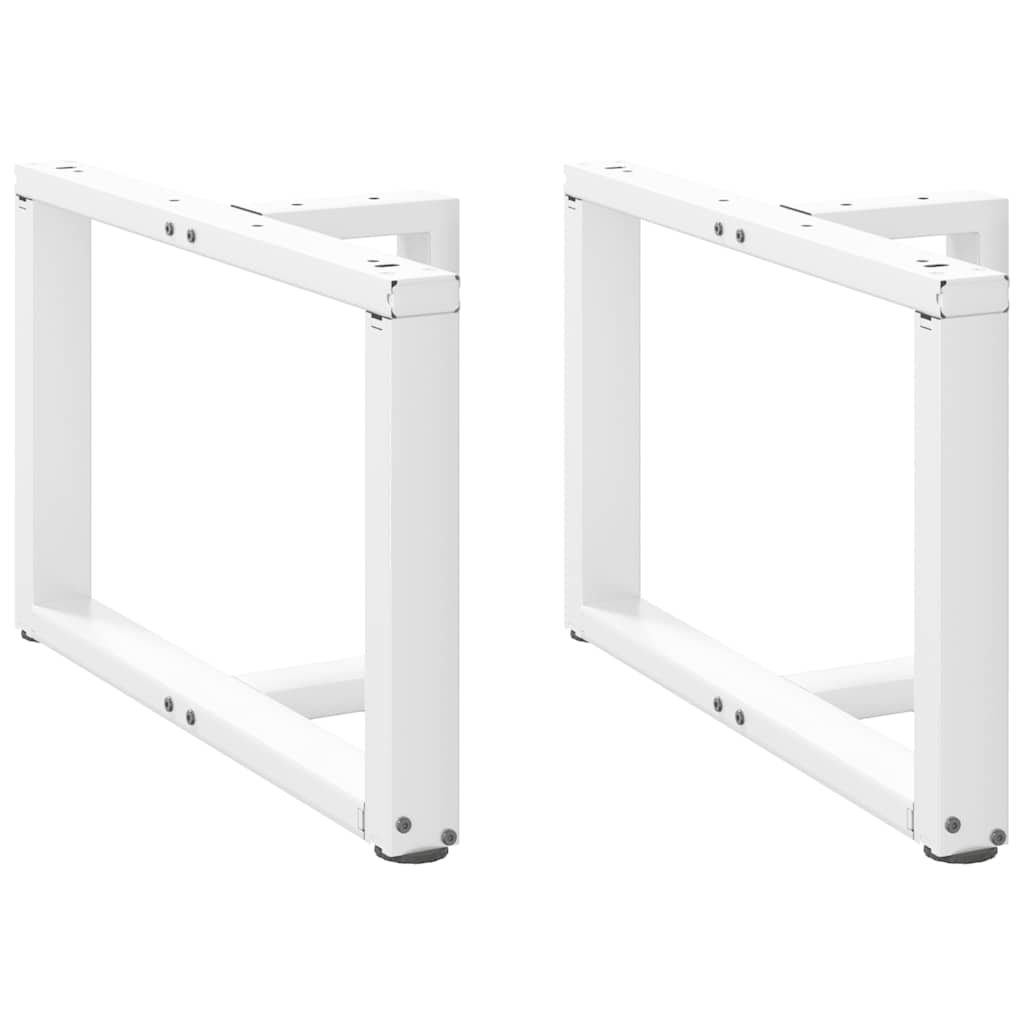 vidaXL Coffee Table Legs T-Shaped 2 pcs White 60x25x(42-43) cm Steel 1