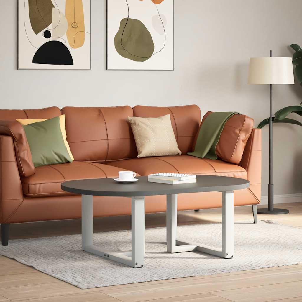 vidaXL Coffee Table Legs T-Shaped 2 pcs White 60x25x(42-43) cm Steel 2