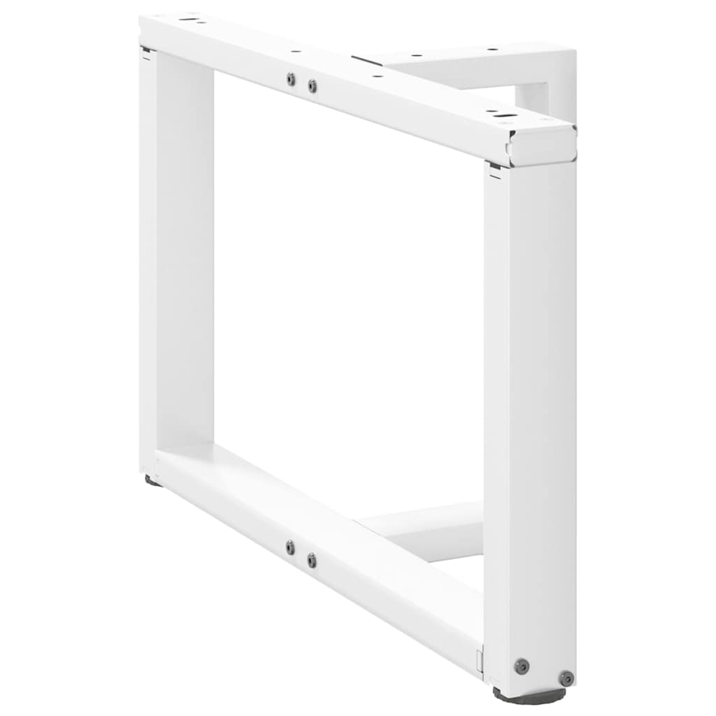 vidaXL Coffee Table Legs T-Shaped 2 pcs White 60x25x(42-43) cm Steel 4