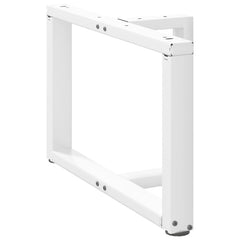 vidaXL Coffee Table Legs T-Shaped 2 pcs White 60x25x(42-43) cm Steel 4