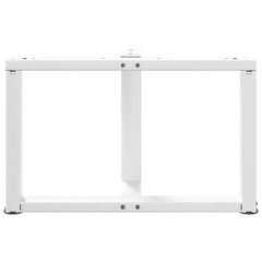 vidaXL Coffee Table Legs T-Shaped 2 pcs White 60x25x(42-43) cm Steel 6