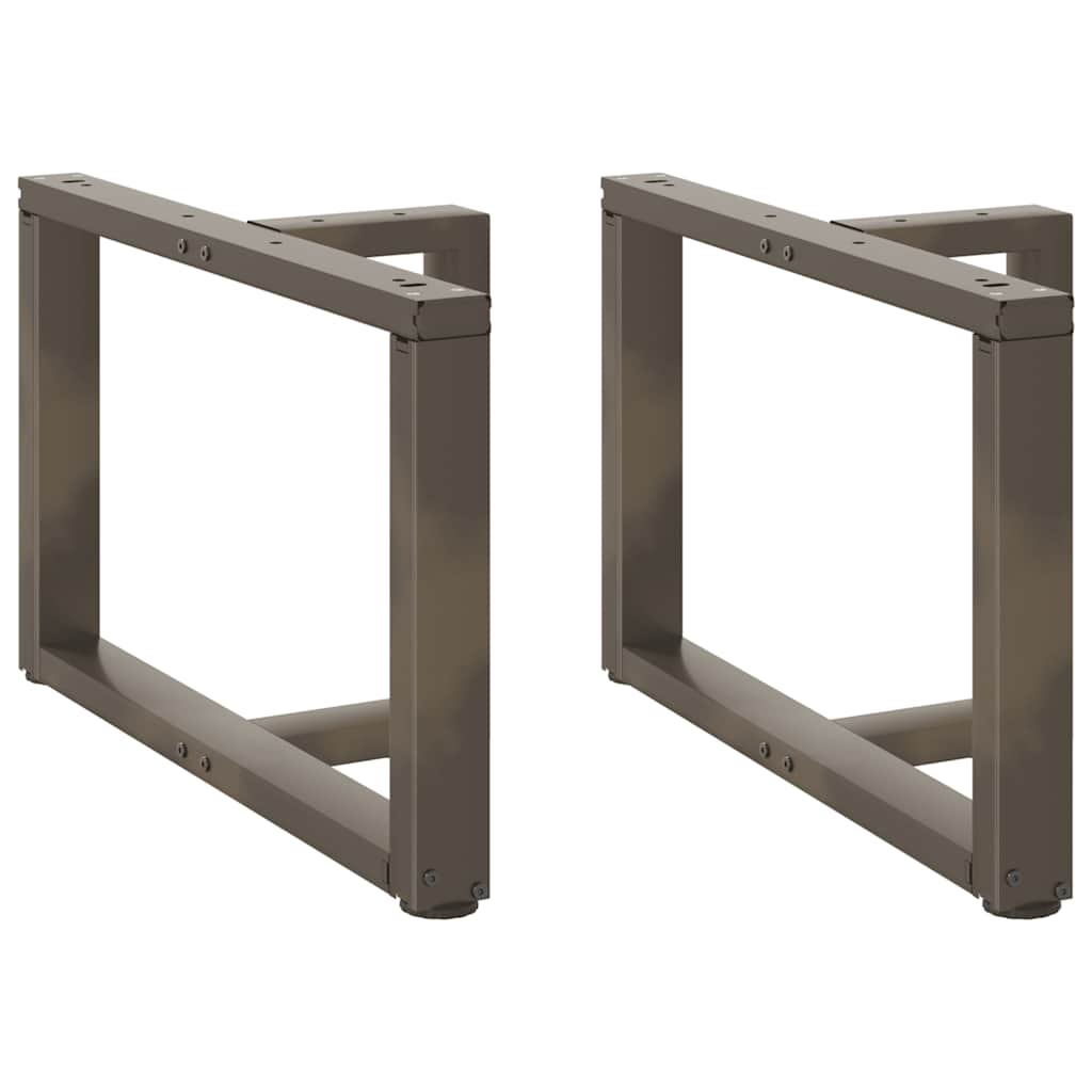 vidaXL Coffee Table Legs T-Shaped 2 pcs Black 60x25x(42-43) cm Steel 1