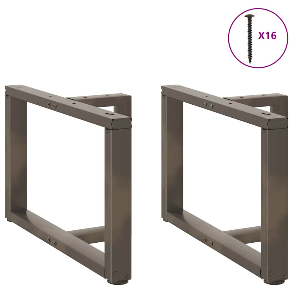 vidaXL Coffee Table Legs T-Shaped 2 pcs Black 60x25x(42-43) cm Steel 3
