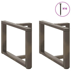 vidaXL Coffee Table Legs T-Shaped 2 pcs Black 60x25x(42-43) cm Steel 3