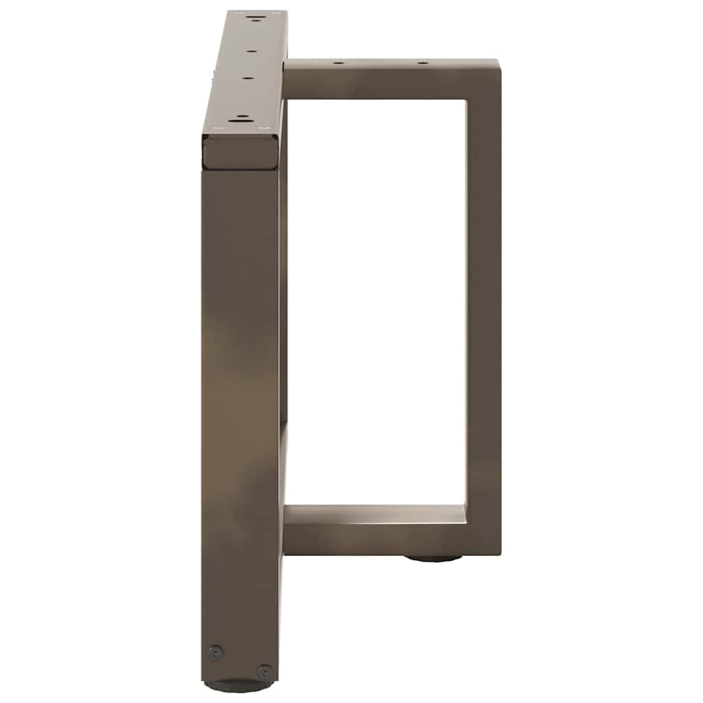 vidaXL Coffee Table Legs T-Shaped 2 pcs Black 60x25x(42-43) cm Steel 5