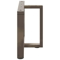 vidaXL Coffee Table Legs T-Shaped 2 pcs Black 60x25x(42-43) cm Steel 5