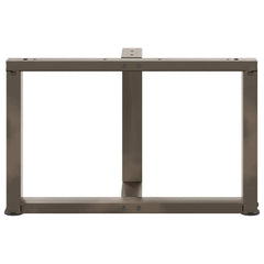 vidaXL Coffee Table Legs T-Shaped 2 pcs Black 60x25x(42-43) cm Steel 6