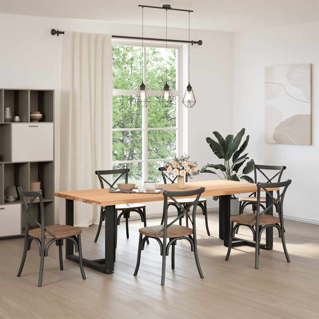 Dining Table Legs T-Shaped 2 pcs Steel Black 60 x 35 – 100 x 35 90 x 35 x (72-73) cm