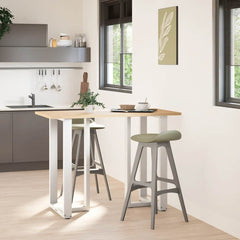 vidaXL Bar Table Legs T-Shaped 2 pcs Steel White 25 x 28 – 60 x 35