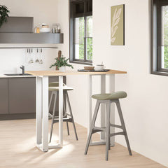 vidaXL Bar Table Legs T-Shaped 2 pcs Steel White 25 x 28 – 60 x 35