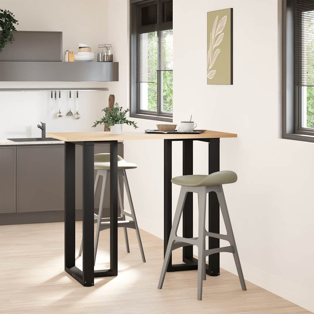 Dining Table Legs T-Shaped 2 pcs Steel Black 60 x 35 – 100 x 35 60 x 35 x (110-111) cm