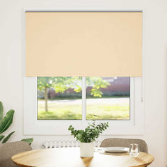 vidaXL Roller Blind Blackout Beige 140x130 cm Fabric Width 136.6 cm Polyester 2