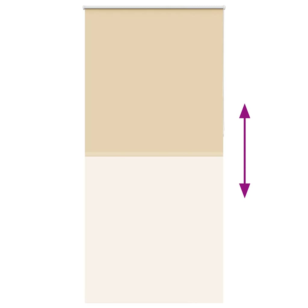 vidaXL Roller Blind Blackout Beige 100x230 cm Fabric Width 95.7 cm Polyester 5