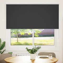 Roller Blind Blackout 105x130 cm Fabric Width 100.7 cm Black 145 cm